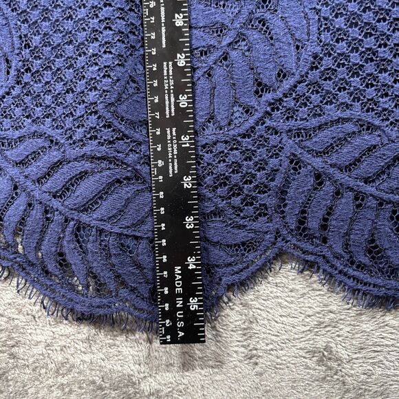 Lilly Pulitzer Rylee True Navy Palm Leaf Lined Lace Shift Dress Size 8 F132 - Picture 7 of 10